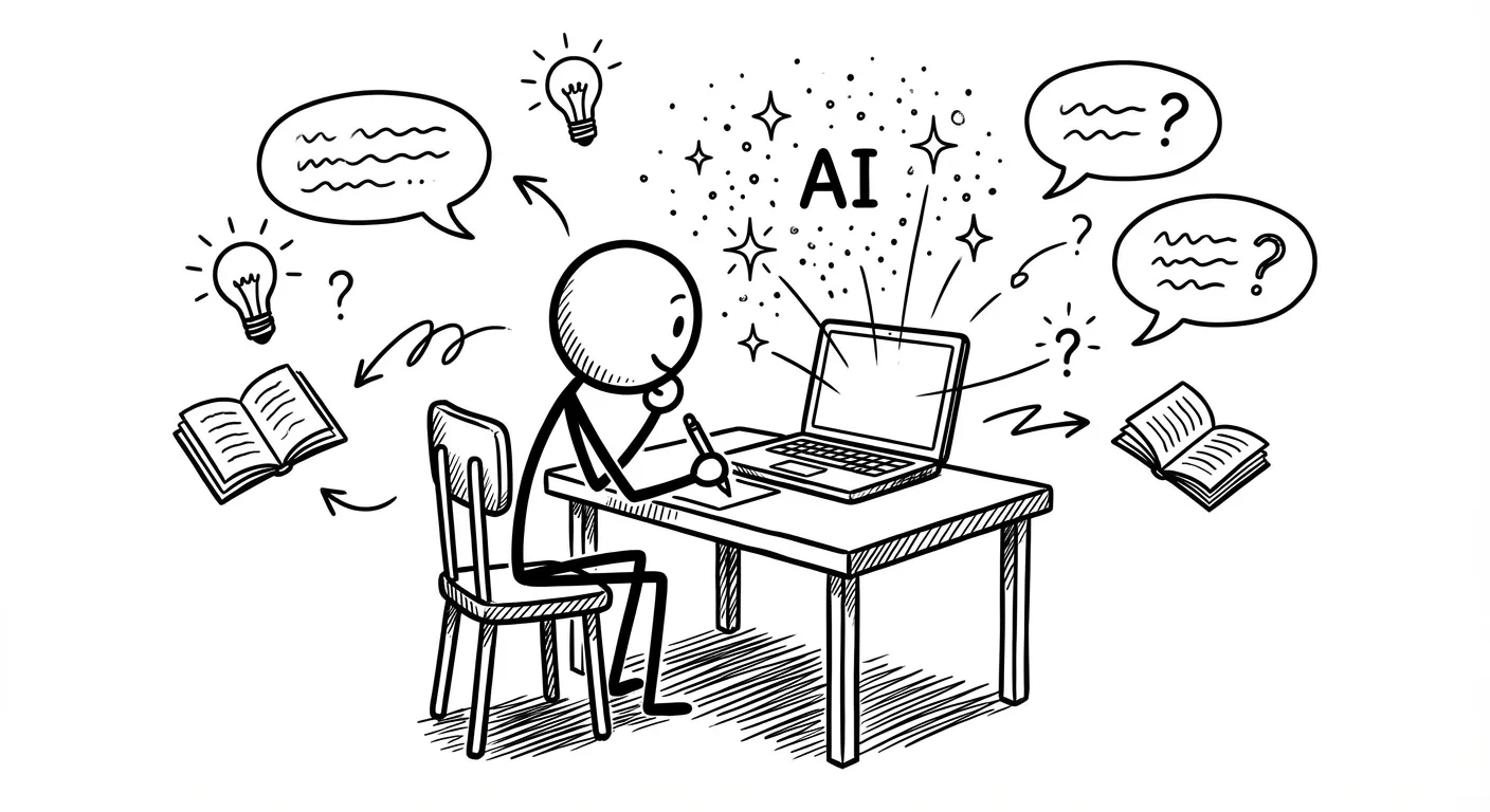 AI-powered content writing assistant helping creator generate social media content